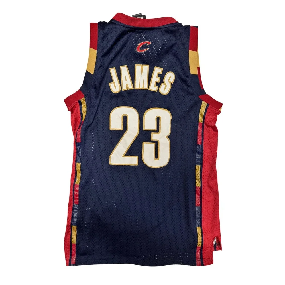 Adidas LeBron James Cleveland Cavaliers Jersey Navy Blue NBA 23 Mens Small 7993A
